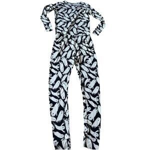 Halloween Pajamas Ghosts PJ Set Unisex Size 14 Shirt Pants Scary Soft Fleece
